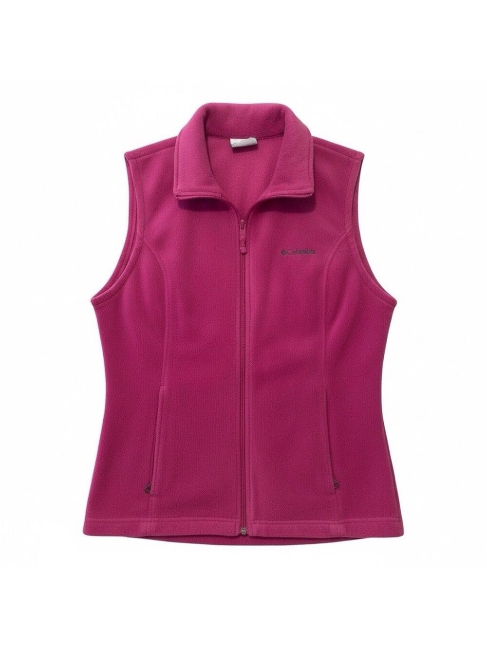 Columbia Benton Springs Vest Womens Size L Pink Fleece Full
Zip Preppy Pockets